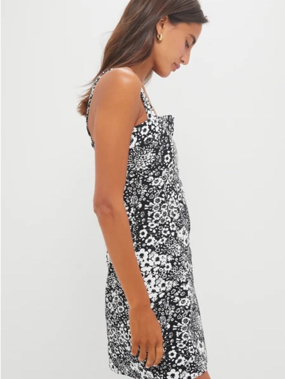Hyacinth House / Tuckernuck black and white denim dress - Picture 4 of 9